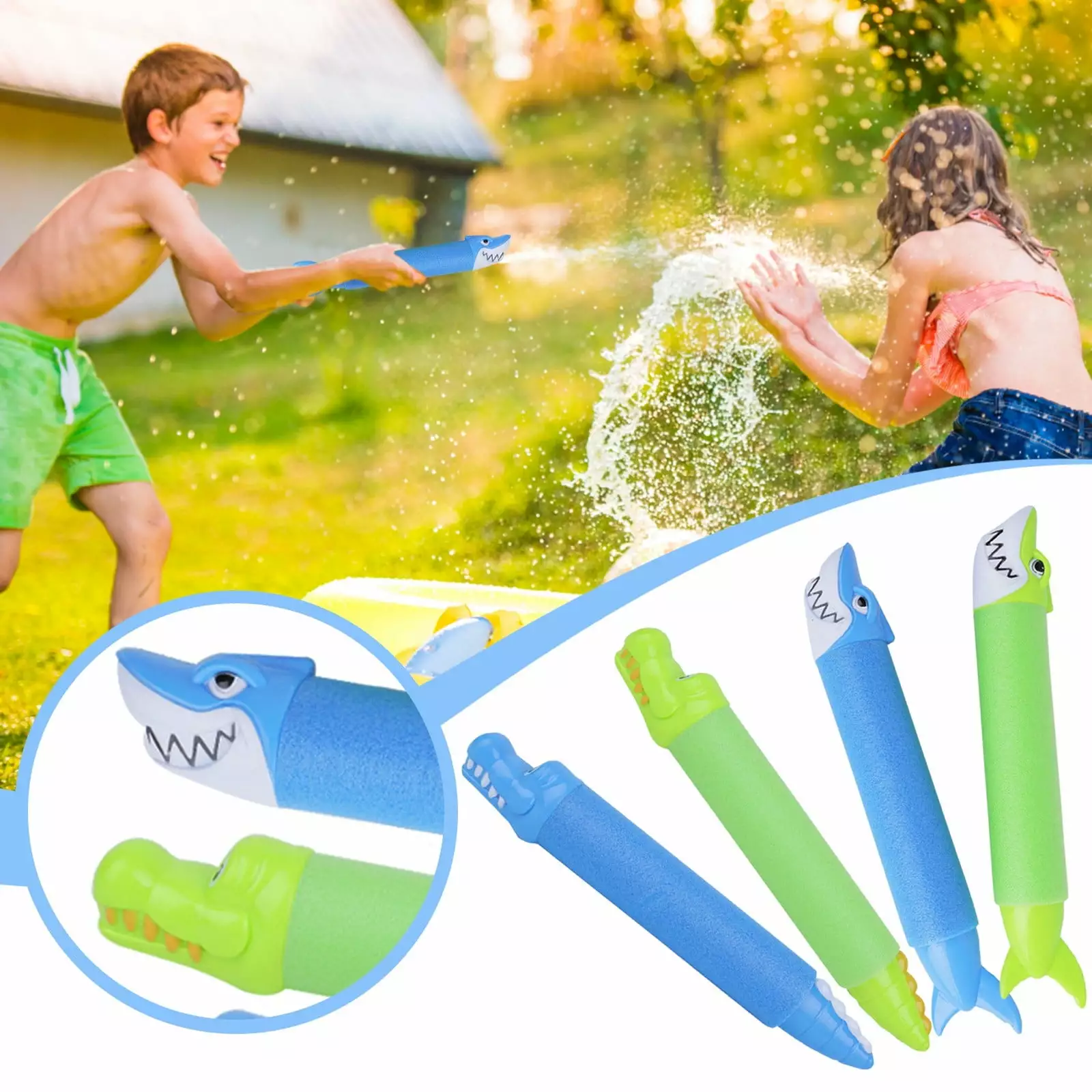 LINMOUA Water Spray Toy Summer Outdoor Swimming Pool and Beach Spray Fun Parties