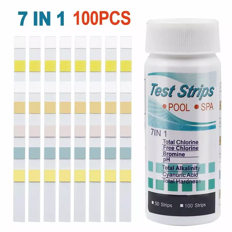 100 Pack 7 1 Swimming Pool Water Quality Test Paper pH and Chemical Testing