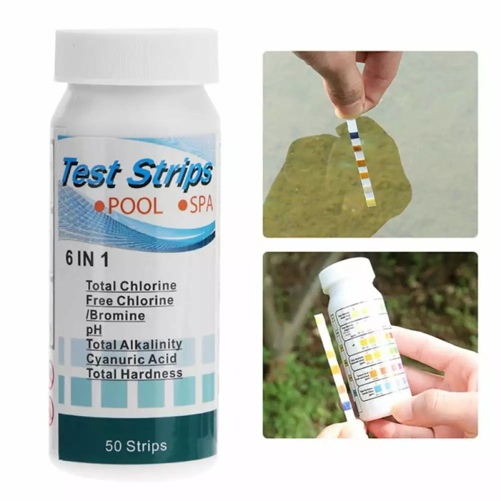 6 1 Water Test Strips Kit Hot Tub Swimming Pool and Spa 50 Strips Hardness Chlorine