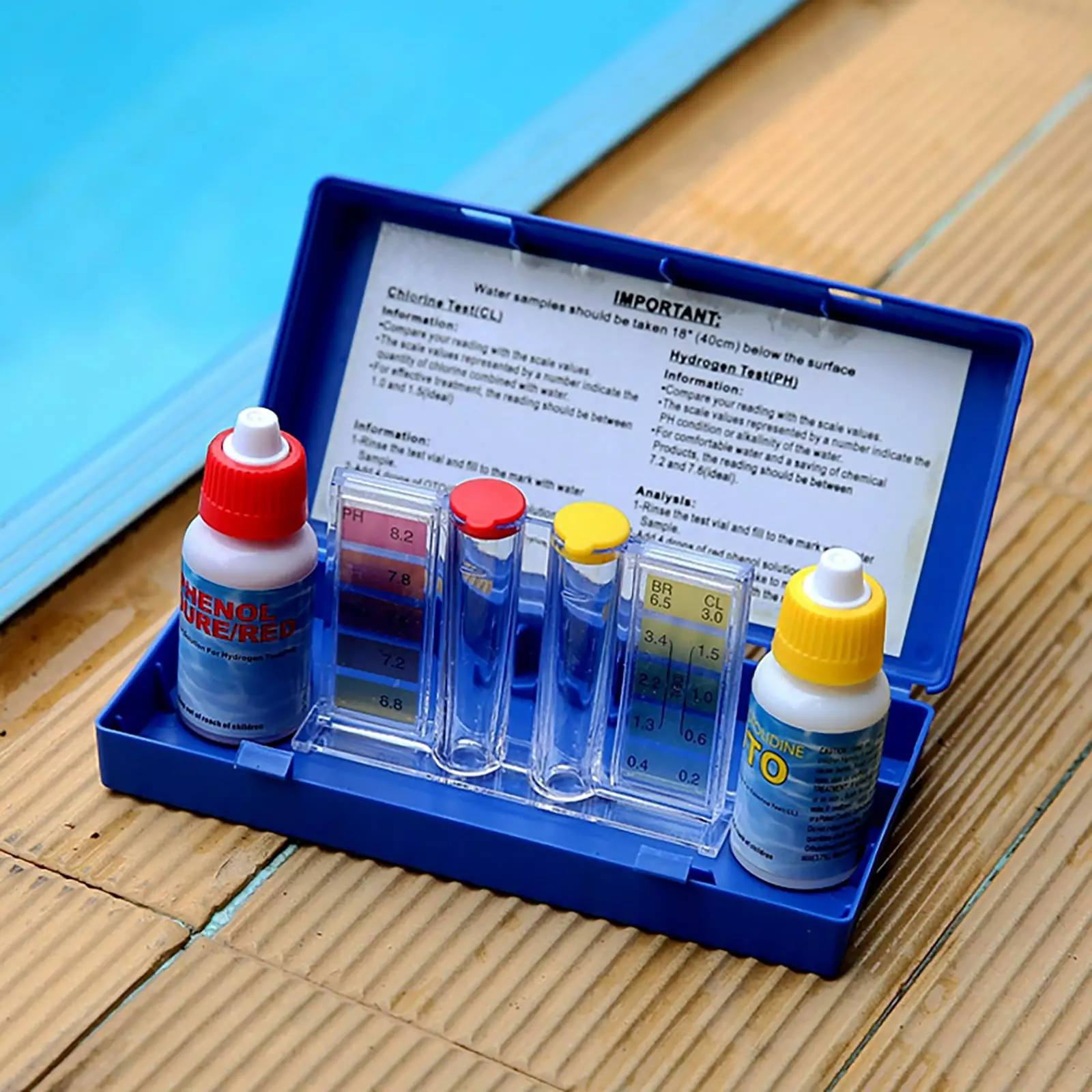 Wrea Swimming Pool Test Kit pH Chlorine and Water Quality Testing Supplies