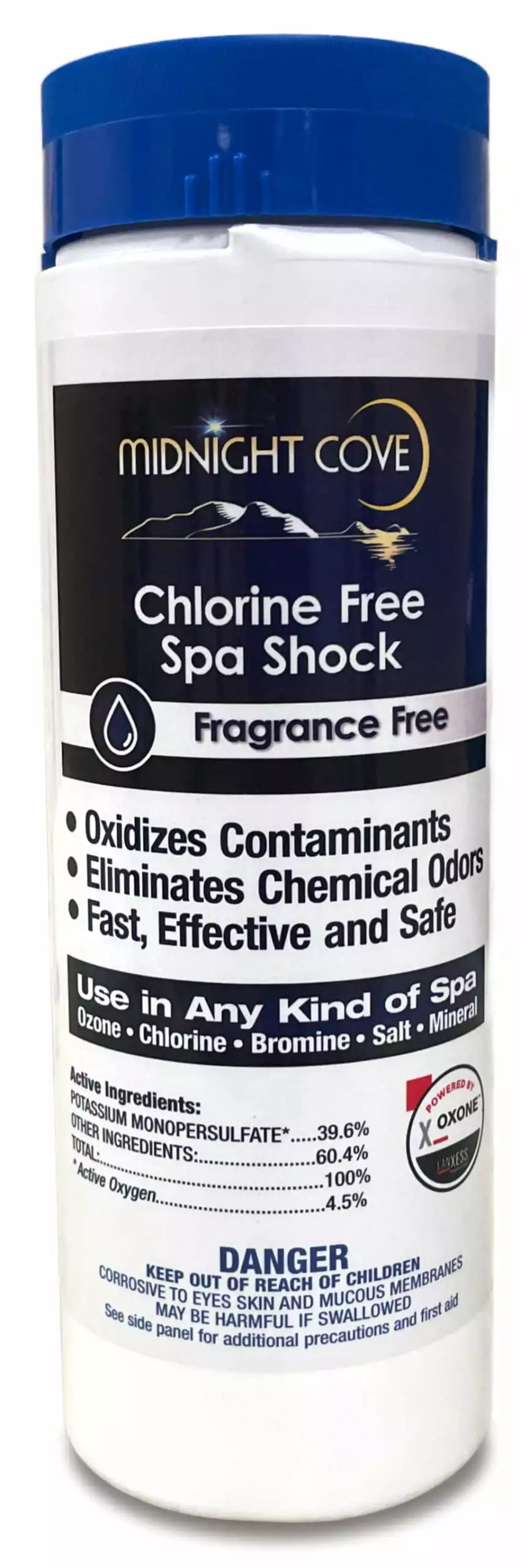 Midnight Cove Chlorine Free SPA Shock 2 LB JAR Hot Tubs and Spas
