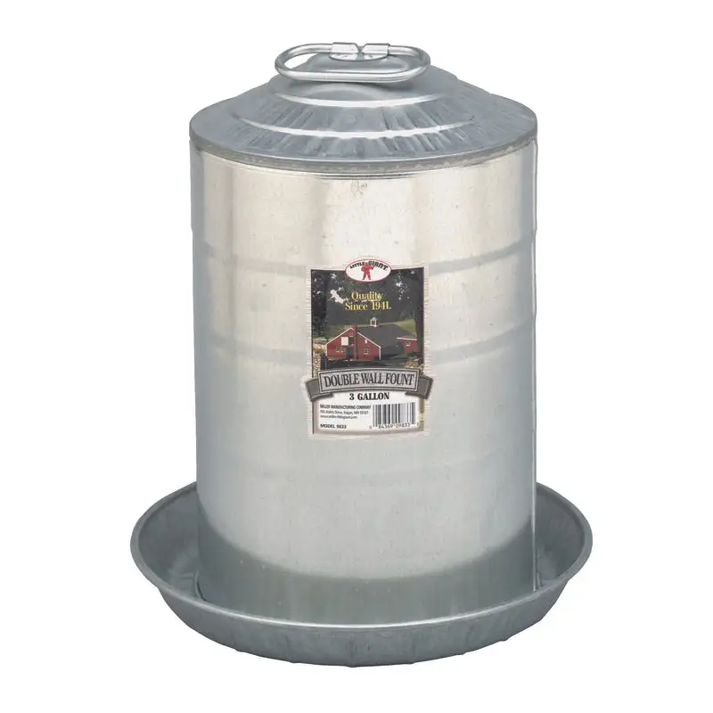 Miller Little Giant 3 Gallon Steel Poultry Waterer