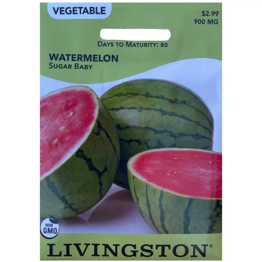 Livingston Seed Watermelon Sugar Baby 900 mg Sweet Fruit Seeds