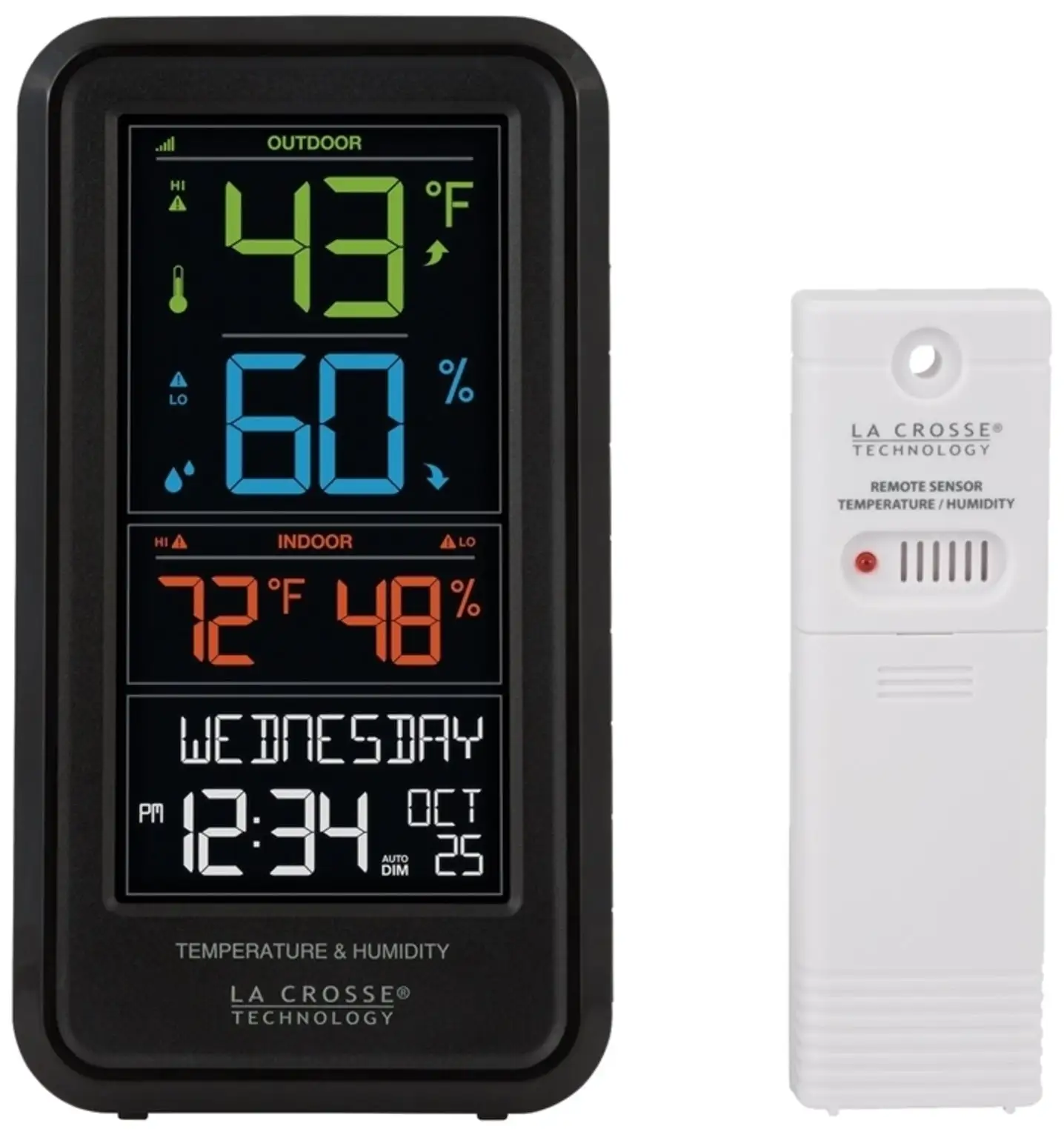 La Crosse Technology S82967 Wireless Forecast Station Temperature Humidity and Weather Alerts