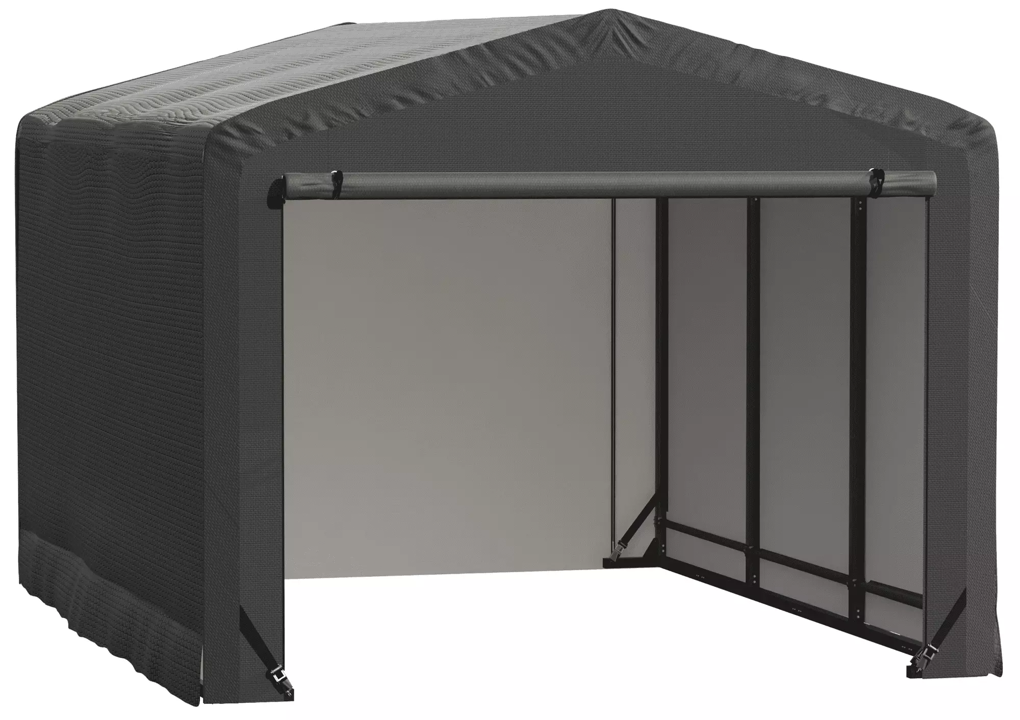 ShelterTube Wind and Snow Load Rated Garage 10x14x8 Gray Heavy Duty Shelter ShelterLogic