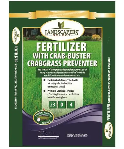 Landscapers Select 902727 Crabgrass Killer Fertilizer 23-0-4 Covers 15000 Sq Ft