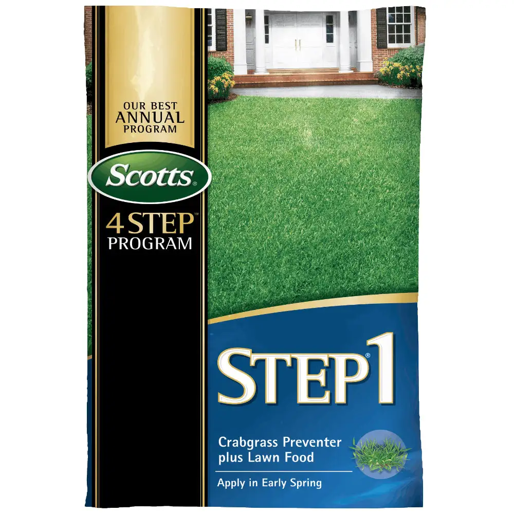 Scotts Step-1 Crabgrass Preventer Plus Lawn Food 5000 Sq Ft Coverage Weed Control