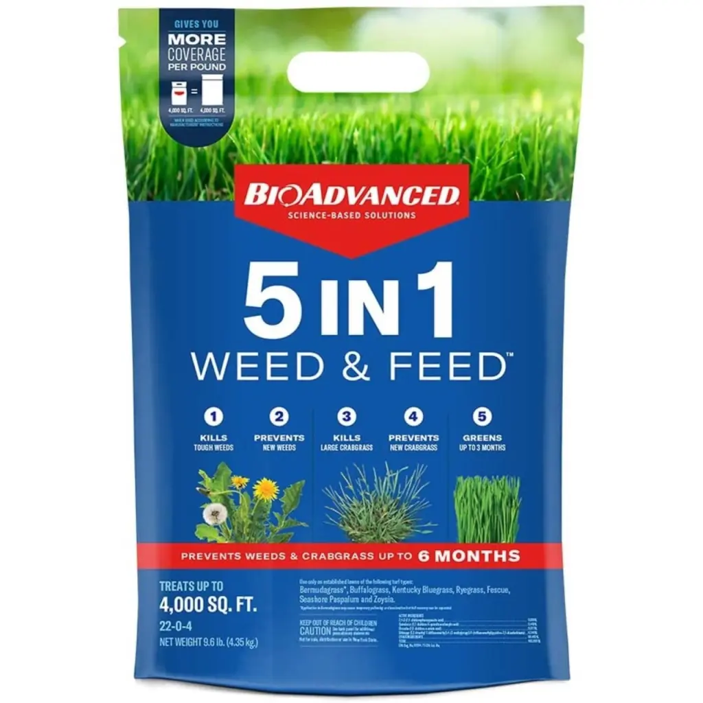 BioCutting-edge 22-0-4 5--1 Weed & Feed 4000 sf 9.6 lb Lawn Fertilizer BioAdvanced