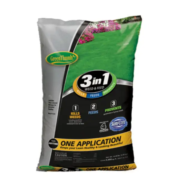 Green Thumb GT23610 3--1 Weed & Feed & Crabgrass Preventer 5000 Sq.Ft.