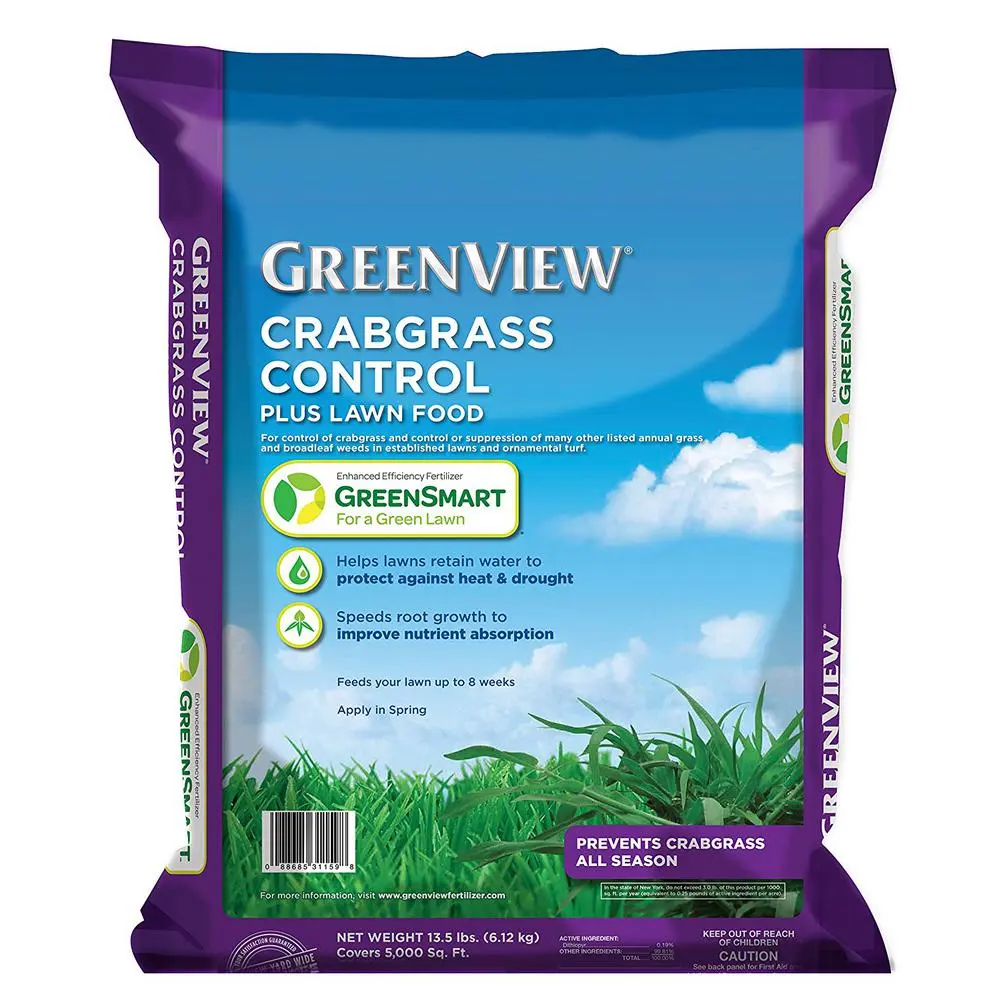 GreenView Crabgrass Control Plus Lawn Food GreenSmart 13.5 Lb Healthy Lawns
