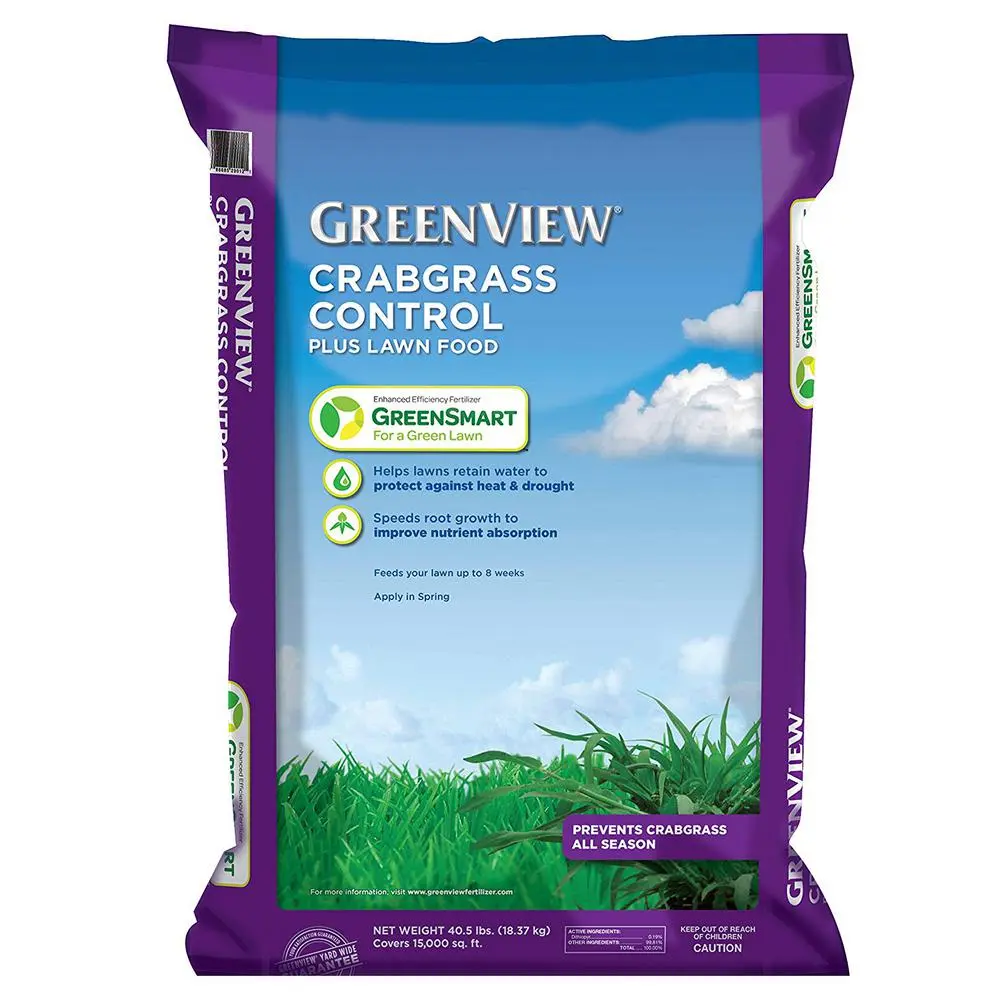 GreenView Crabgrass Control Plus Lawn Food 26-0-4 40.5 Lb Covers 15000 Sqft Large Lawns