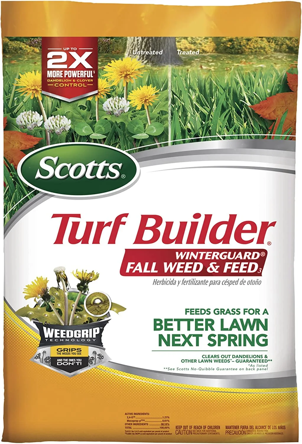 Scotts Turf Builder WinterGuard Fall Weed & Feed 28-0-6 Fertilizer 5000 Sq.ft Coverage