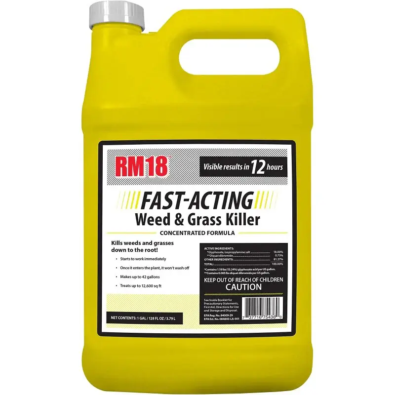 Ragan & Massey 75436 Rapid Acting Weed and Grass Killer, Liquid, 1 gal, Bottle | Fast-Acting Formula