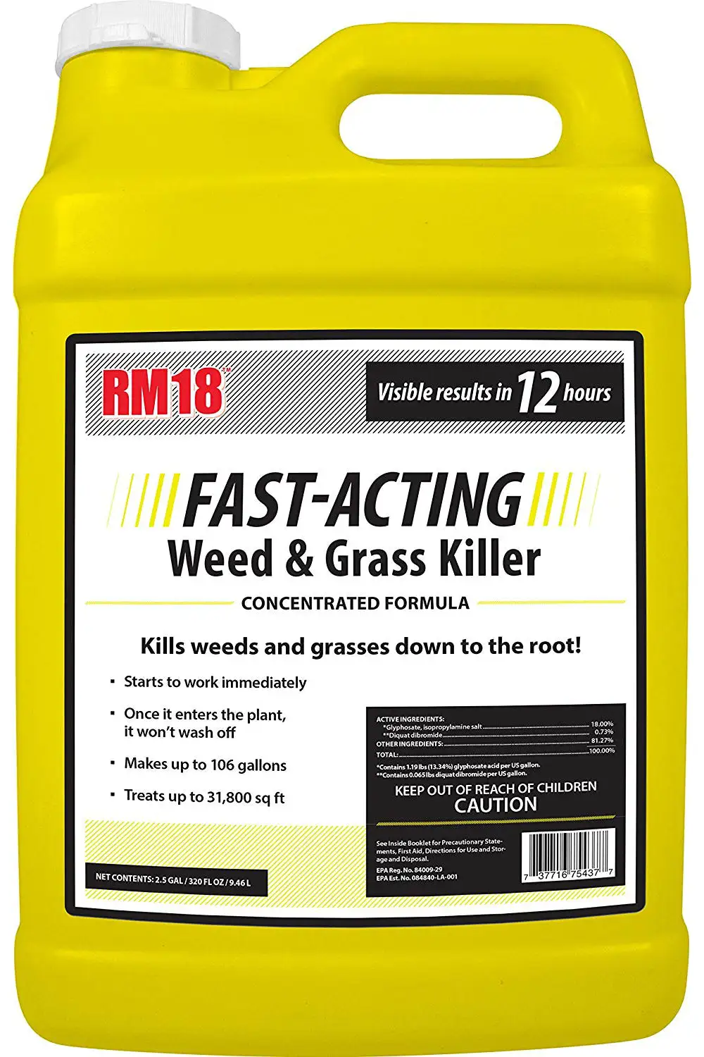 RM18 75437 Fast-Acting Weed & Grass Killer Concentrated 2.5-Gallon Herbicide