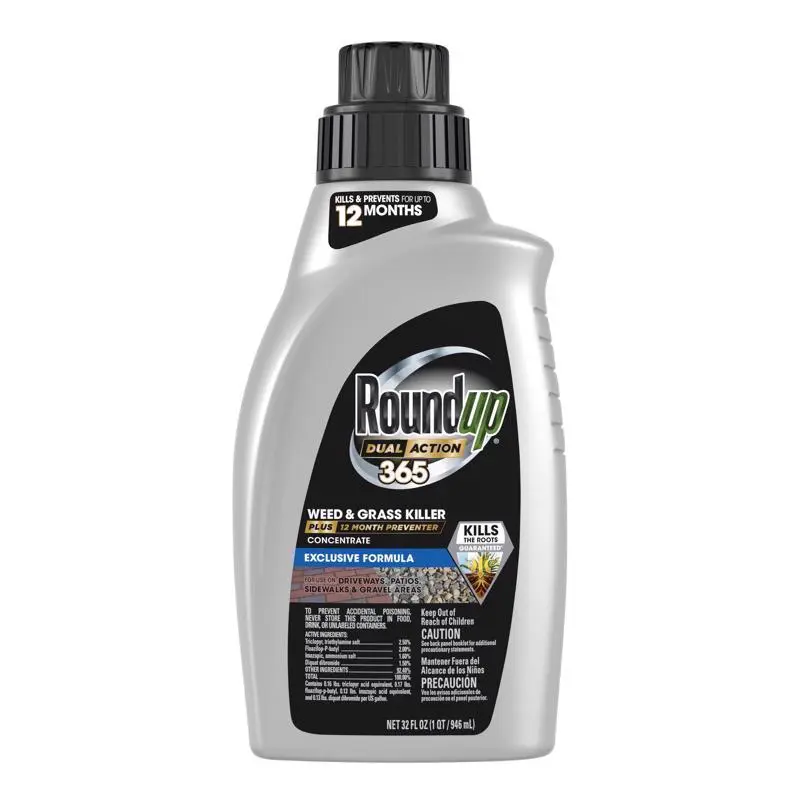 Roundup Weed and Grass Killer Concentrate 32 oz Powerful Herbicide Large Areas