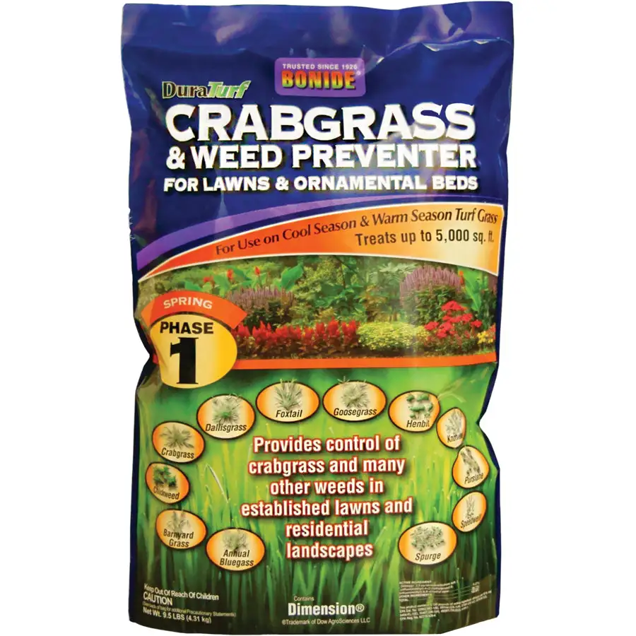 Bonide 60400 DuraTurf Crabgrass & Weed Preventer 9.5 Lb 5000 Sq Ft Lawn Care