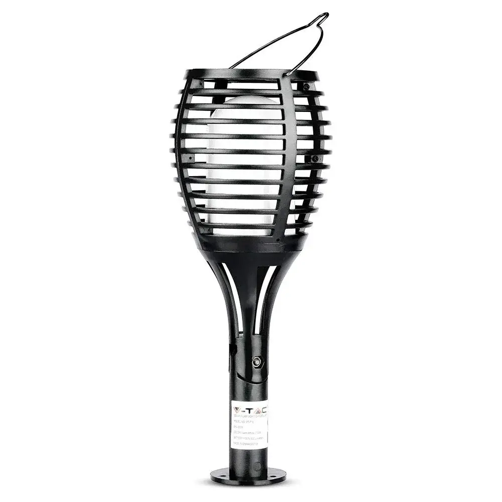V-TAC Flame Solar Lights Outdoor, Garden Torch Landscapes, Warm White 2200K | 4-Way Rechargeable Installation (Wall, Spike...