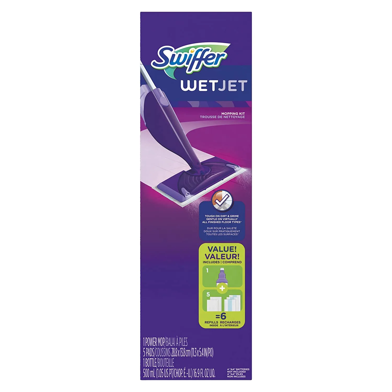 Swiffer 92811 WetJet Starter Mop Kit Power Sprayer Hardwood Floors