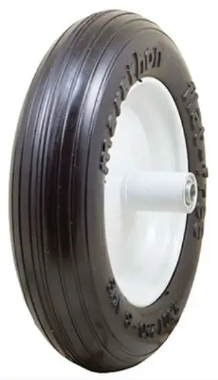 Marathon 00003 Flat Free Wheelbarrow Tire on Wheel 6 x 13