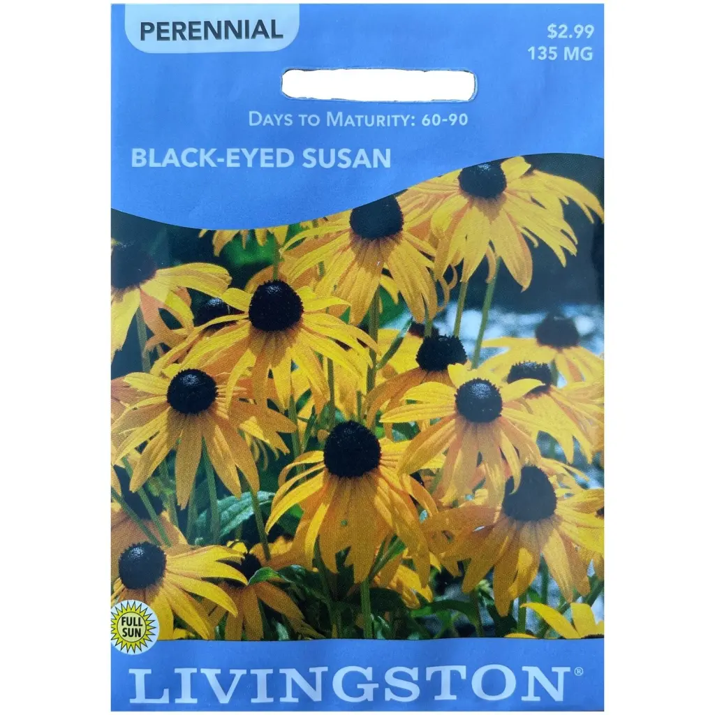 Livingston Seed Black-Eyed Susan 135 mg - Bright Yellow Perennial Wildflower Seeds