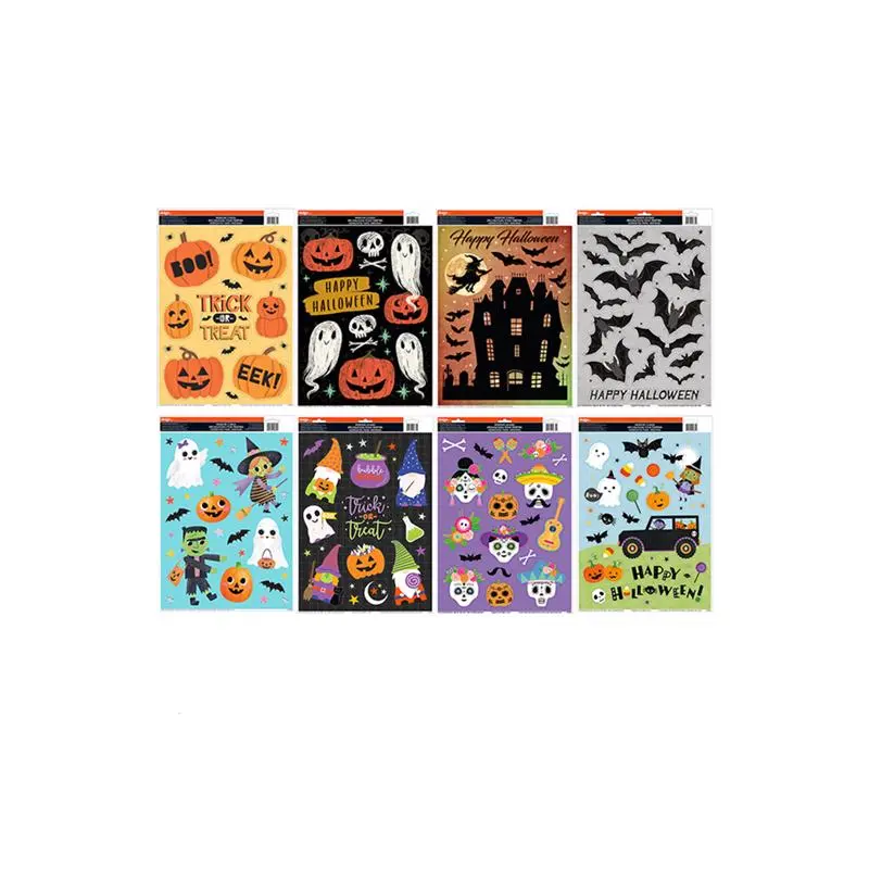 Impact Innovations Cling Assortment Halloween Decoration 17 H x 12 W 48 pc Pack 48 IG Design