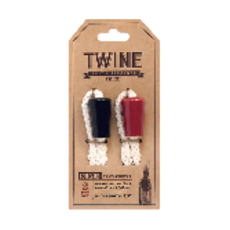 Twine Boulevard Red Black Cork Wine Bottle Candles Pack 12