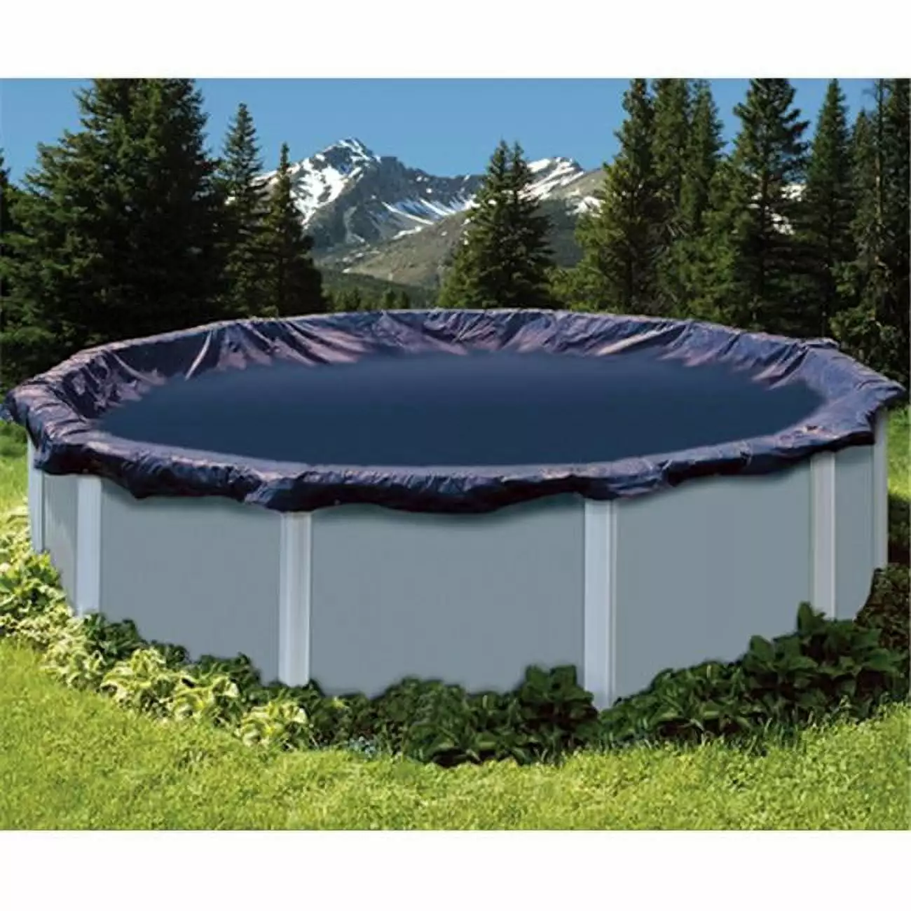 Swimline 18' Blue Winter Pool Cover Above-Ground Pools - Durable Cold Weather Protection 15