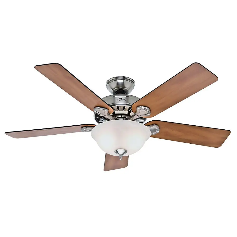 Hunter 53249 Pros Best 52 Inch Brushed Nickel Ceiling Fan Light