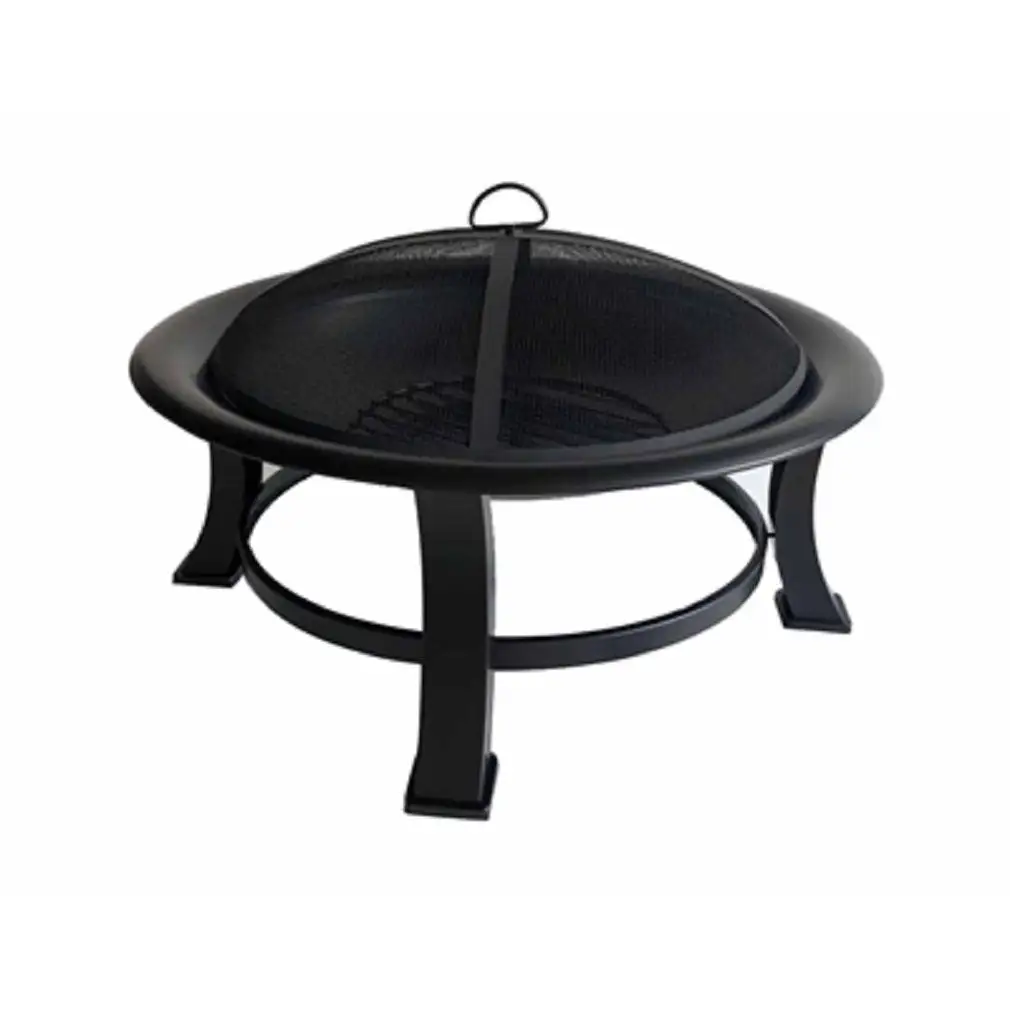 Four Seasons Courtyard FT-51214 30 Inch Black Wood Burning Fire Pit
