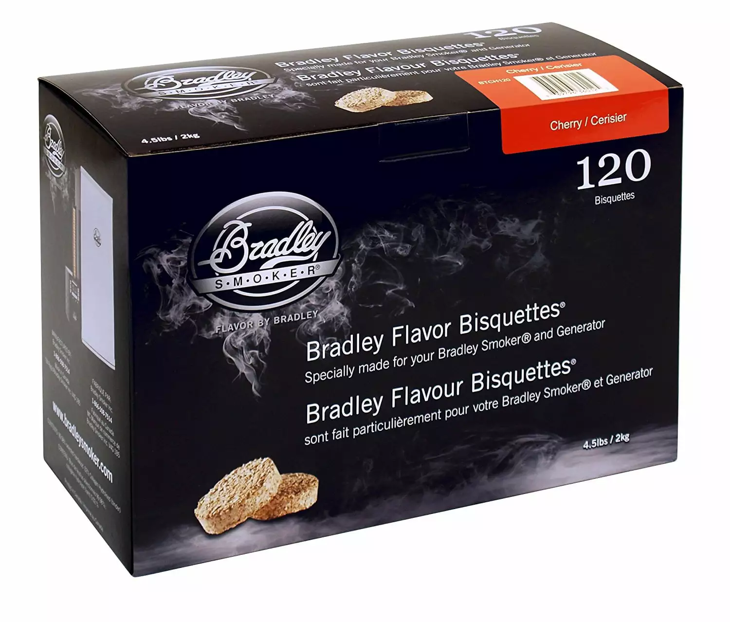 Bradley Smoker Smoking Bisquettes Cherry Wood 120Pk Flavorful Smoking