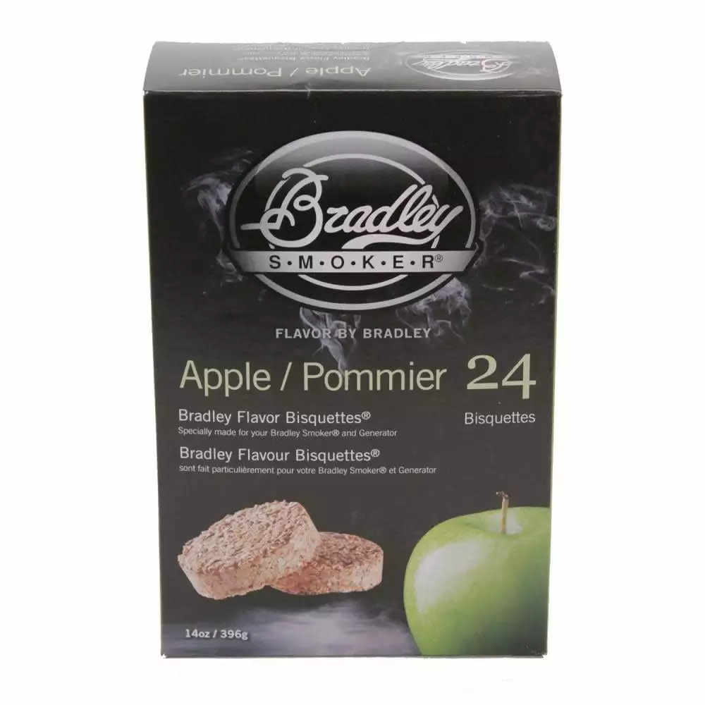 Bradley Smoker Apple Wood Smoking Chips 0.67 lbs 24 Pack