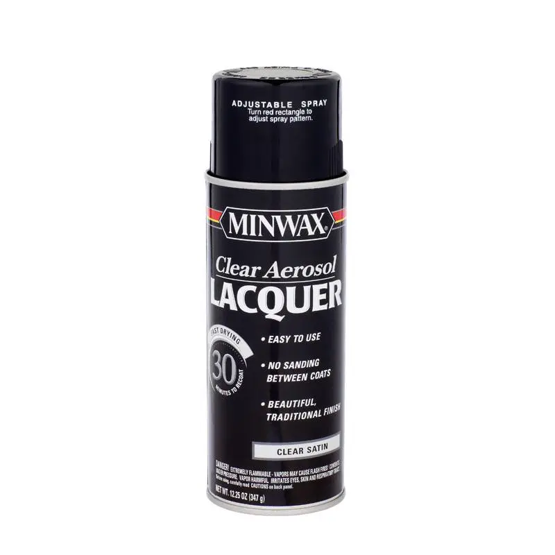 Minwax Satin Clear Lacquer 12.25 oz Pack 6 Wood Finishing