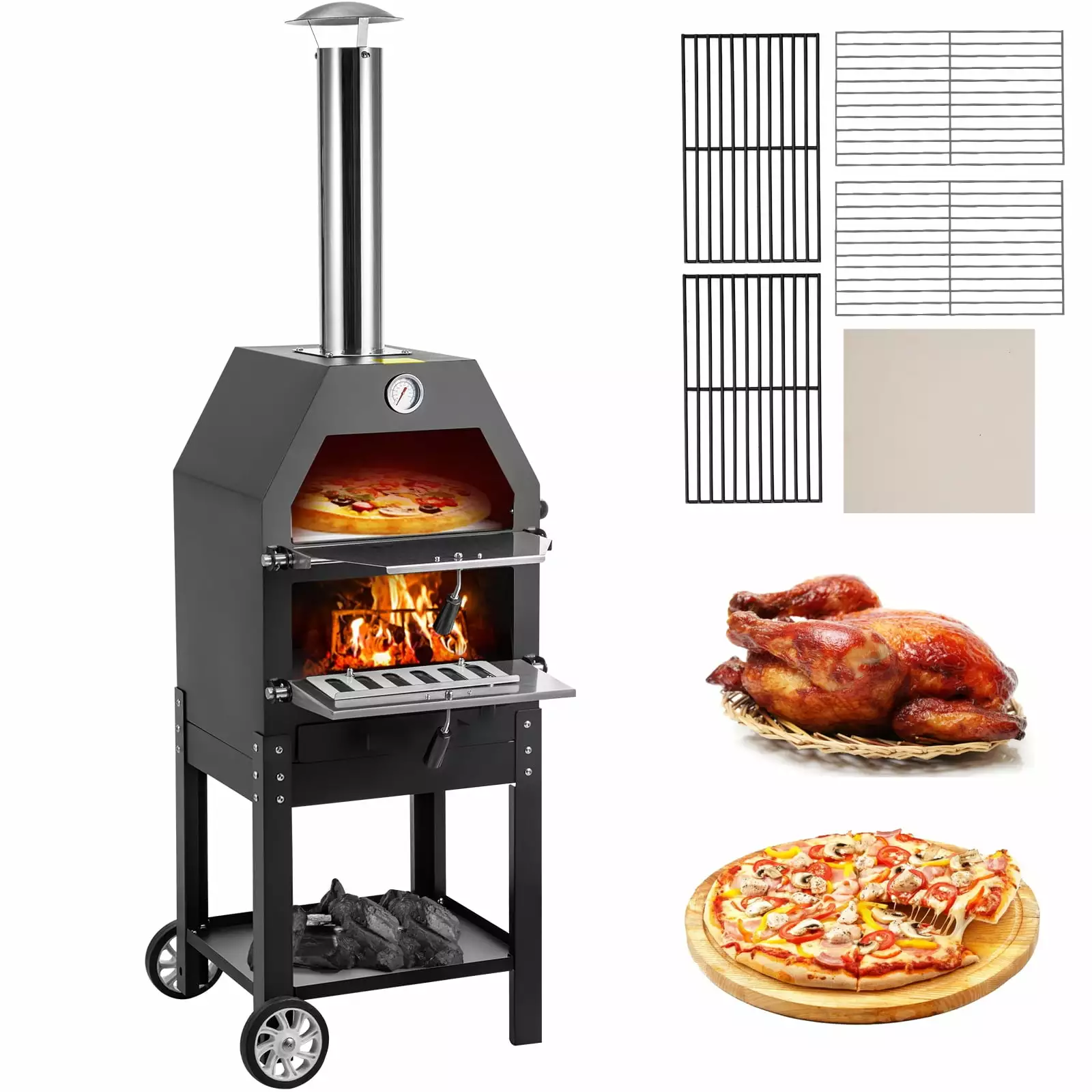 BENTISM Wood Fired Pizza Oven Travel-friendly Wood Burning Outdoor Oven