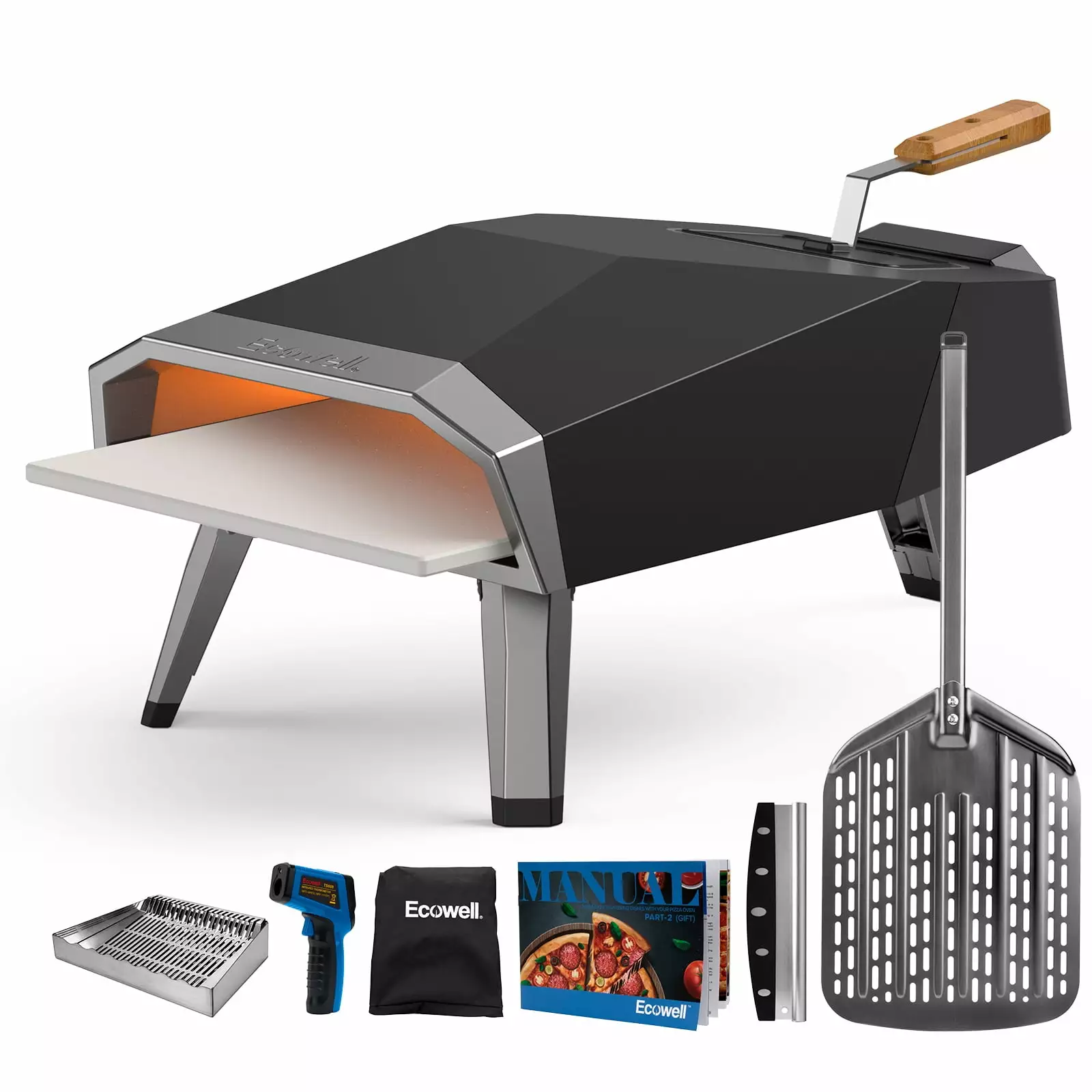 ECOWELL 12 Wood Pellet Outdoor Pizza Oven and Accessories