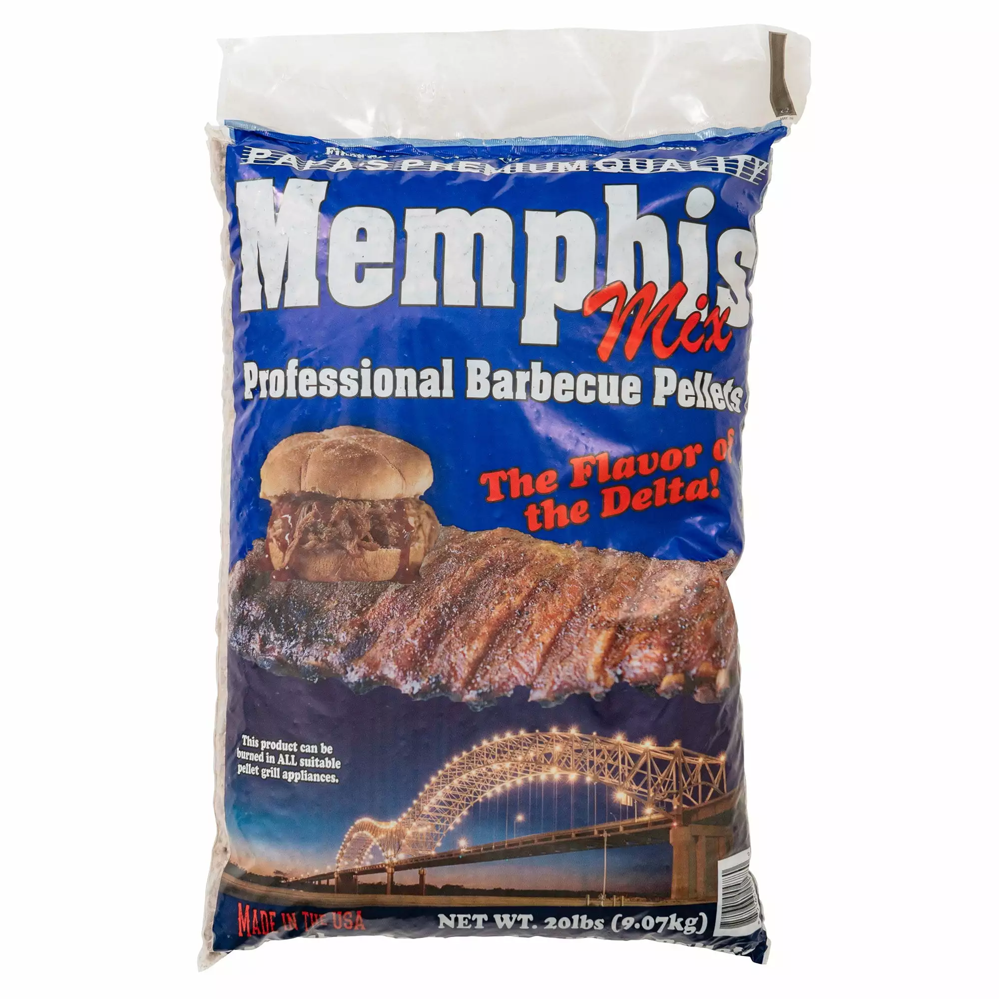 Papa's Luxury Hardwood Wood Pellets Memphis Blend 20 lbs - Premium BBQ Grilling Pellets