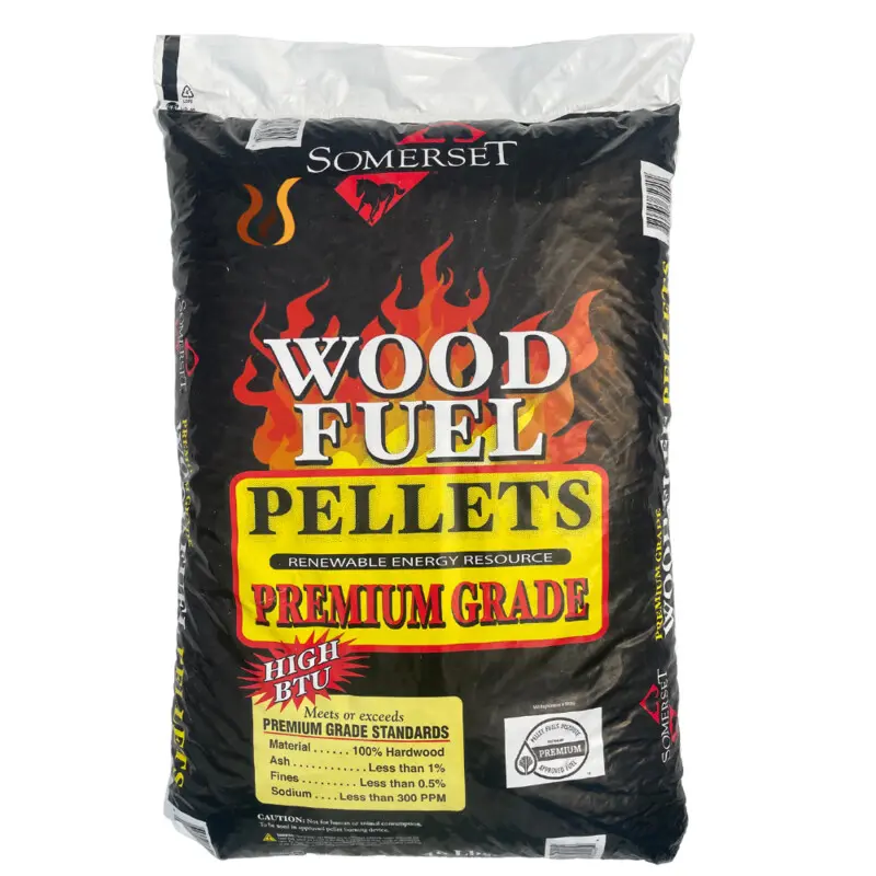 Somerset Wood Fuel Pellets 40 lb - Premium Hardwood Heating Pellets Stoves