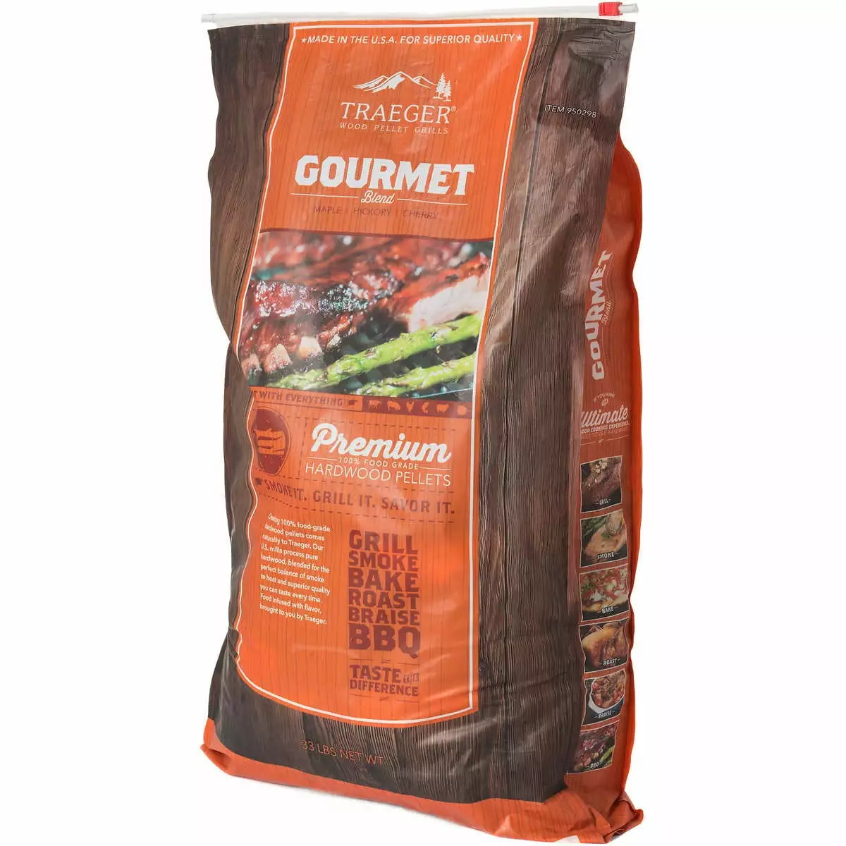 Traeger Gourmet Blend Wood Pellets 33 Pounds Flavorful Pellet Grill Cooking