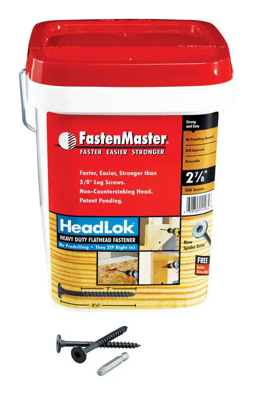 FastenMaster HeadLok No. 10 x 2-7/8 Inch Spider Epoxy Coarse Wood Screws 500 Pack