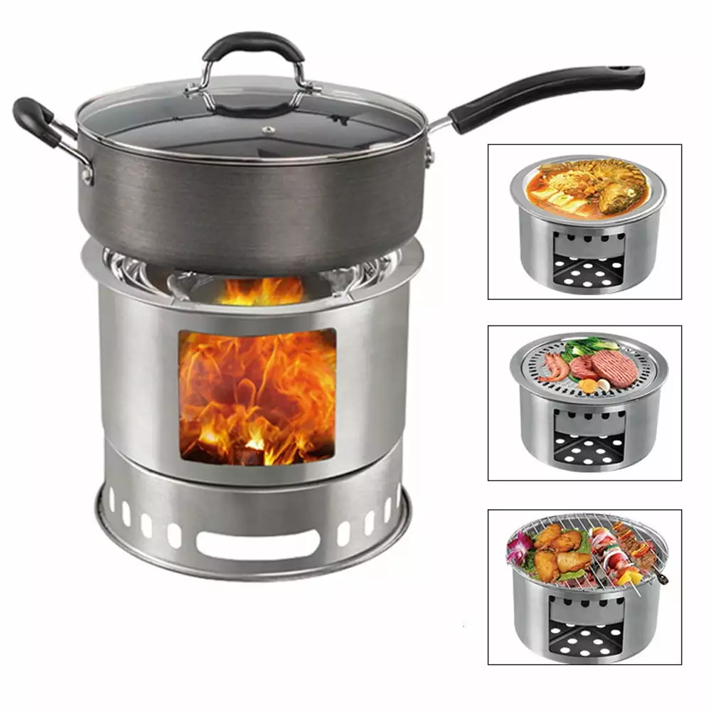 Htovila Portable Wood Stove Outdoor Picnic Stove HUIOP Mewmewcat