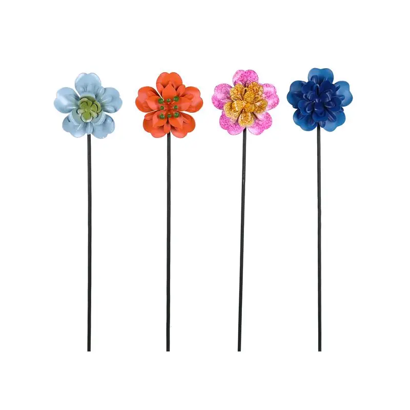 Meadowcreek Assorted Iron 17 . H Flower Yard Stake Pack 24