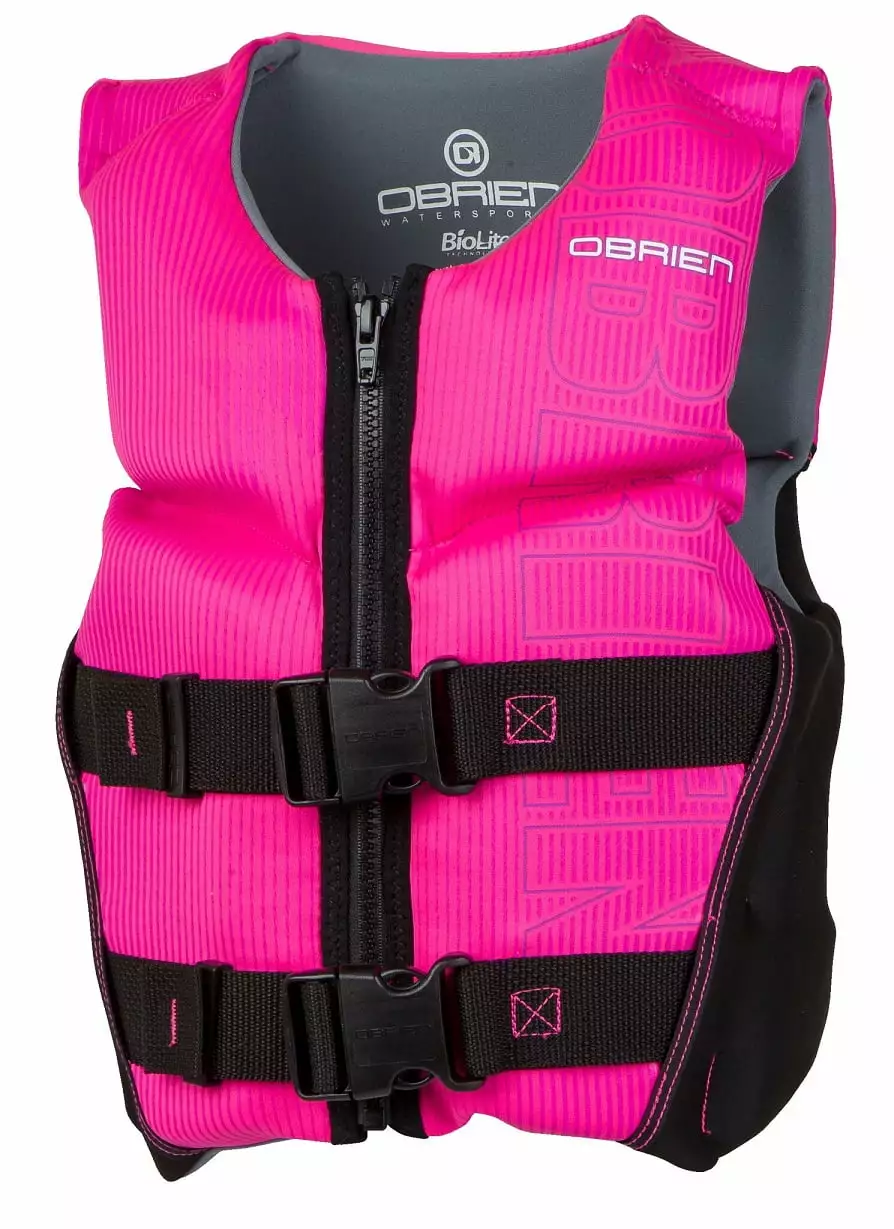 O'Brien Youth Small V-Back Life Jacket Kids 50-75 lbs - Comfortable Safety Vest Boating and Water Sports