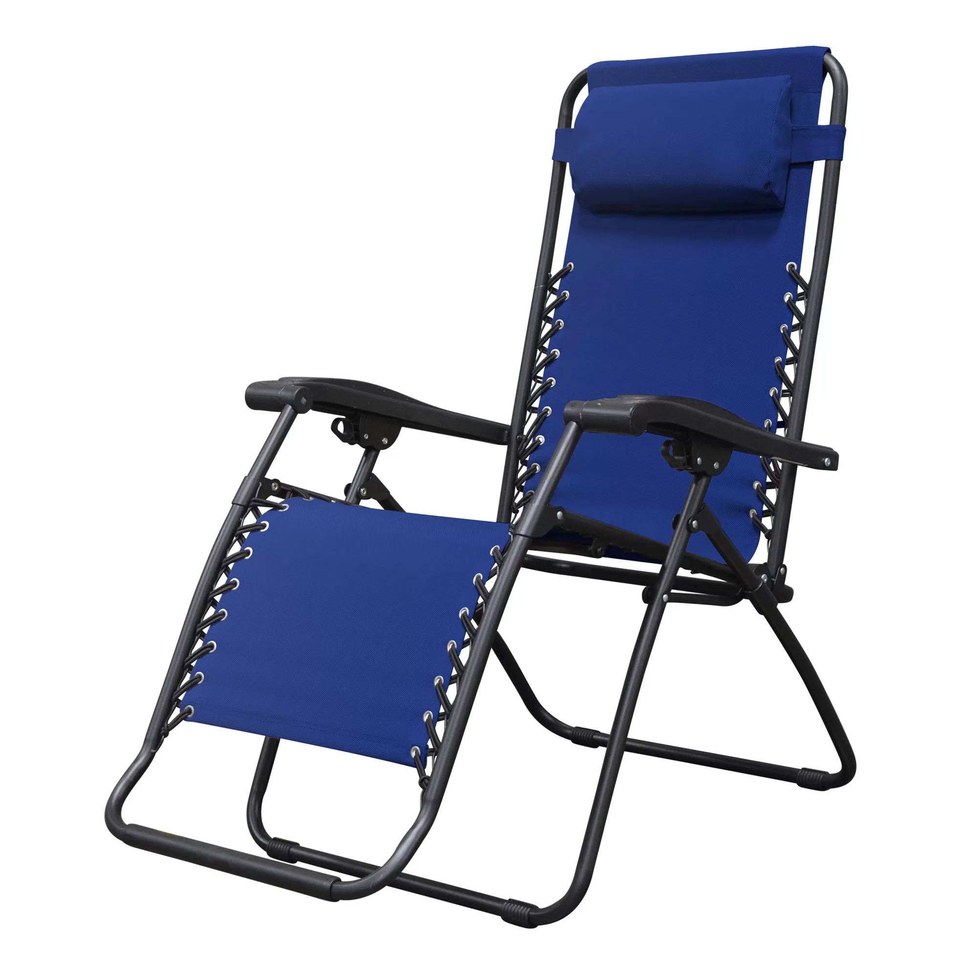 Caravan Sports Zero Gravity Outdoor Folding Camping Patio Lounge Chair Blue